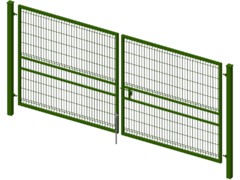 Ворота со сварной сеткой H 1,70м L 4,0м ППК RAL 6005