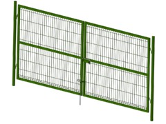Ворота со сварной сеткой H 1,5м L 3,0м ППК RAL 6005
