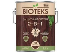 Антисептик Биотекс 2-в-1 декоративный для дерева палисандр 2,7 л