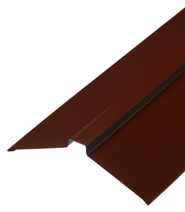 Конек для металлочерепицы плоский с пазом, 2м коричневый RAL 8017 — ☎ 8(812)984-04-27