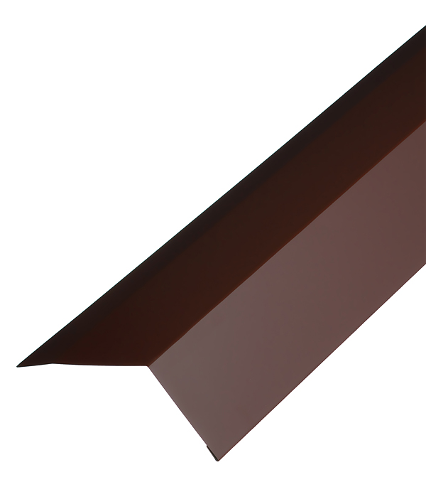 Планка карнизная для металлочерепицы 2 м коричневая RAL 8017 — ☎ 8(812)984-04-27