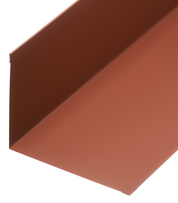 Планка примыкания для металлочерепицы 2 м коричневая RAL 8017 — ☎ 8(812)984-04-27