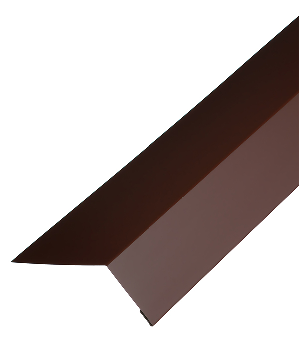 Планка карнизная для гибкой черепицы 100х60мм  2 м коричневая RAL 8017 — ☎ 8(812)984-04-27