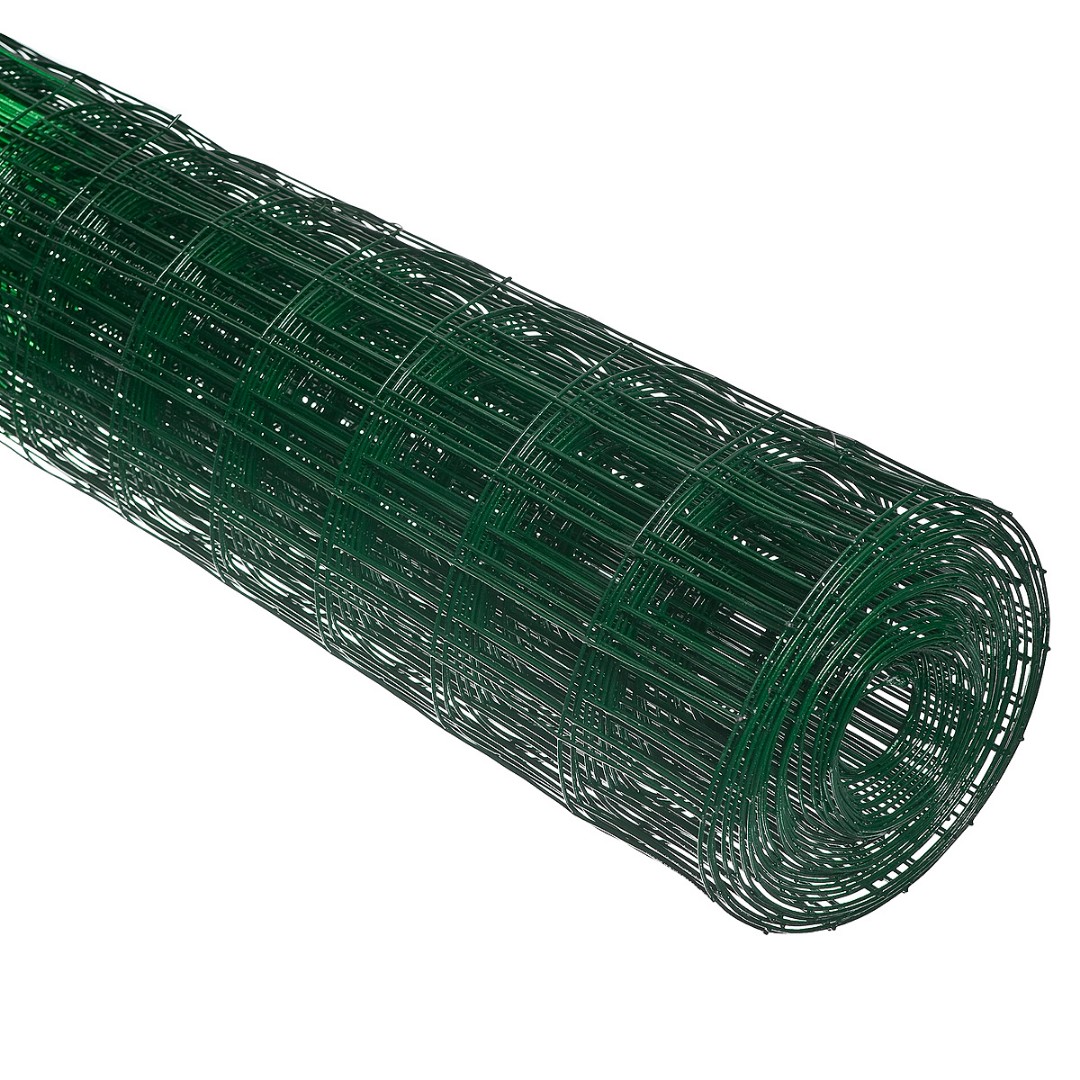 Сетка сварная с ПВХ покрытием 1,5х15 м, ячейка 50х100 мм зеленая — ☎ 8(812)984-04-27