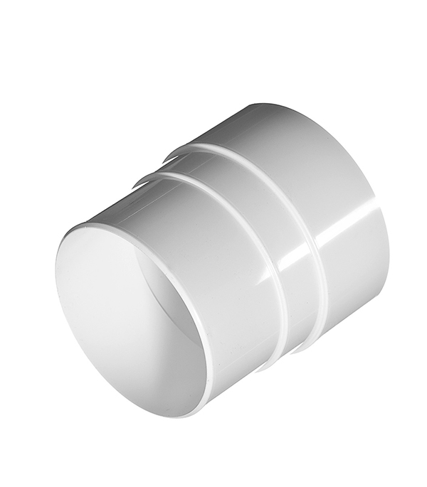 Муфта водосточной трубы Vinyl-On соединительная пластиковая d90 мм белая — ☎ 8(812)984-04-27