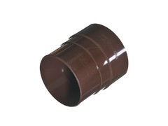 Муфта водосточной трубы Vinyl-On соединительная пластиковая d90 мм коричневая (кофе)