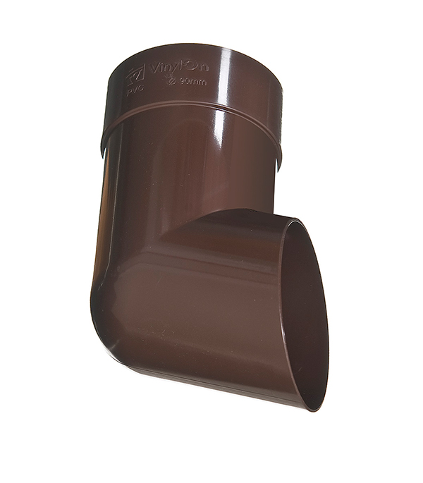 Колено стока пластиковый слив трубы Docke Premium d85 мм каштан RAL 8017 — ☎ 8(812)984-04-27