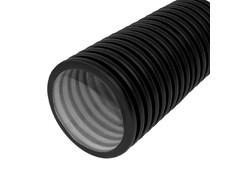 Труба двустенная гофрированная d400/343 мм 6 м, с раструбом SN8