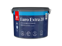 Краска водно-дисперсионная Tikkurila Euro Extra 20 моющаяся белая основа А 9 л