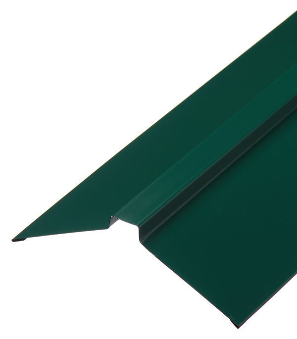 Конек для металлочерепицы плоский с пазом, 2м зеленый RAL 6005 — ☎ 8(812)984-04-27