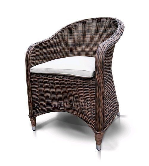 Равенна кресло темно-коричневого цвета с темно-серыми подушками — ☎ 8(812)984-04-27