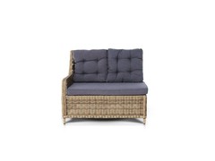 Бергамо, плетеный правый модуль дивана, соломенный