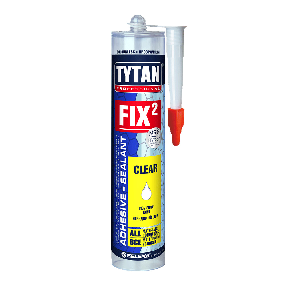 Клей-герметик гибридный MS-полимерный Tytan Fix2 Clear прозрачный 290 мл — ☎ 8(812)984-04-27