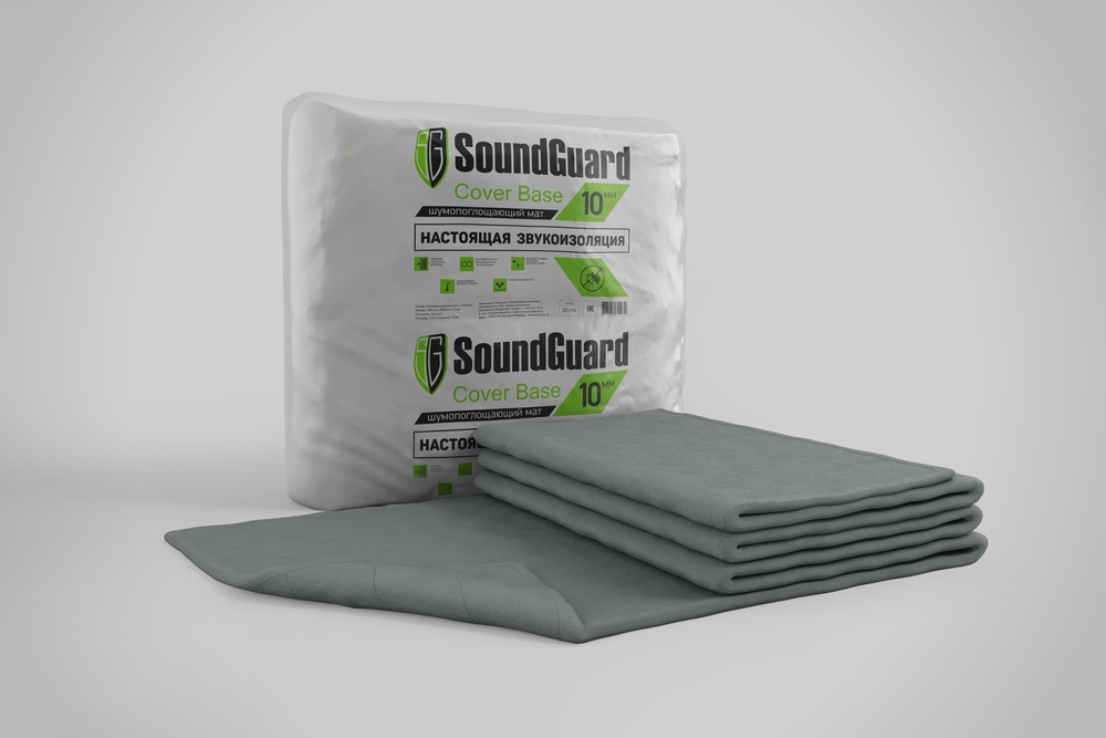 Звукоизоляционный мат SoundGuard Cover Base 1500x5000x10 мм (7,5м2) — ☎ 8(812)984-04-27